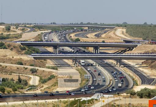 Salida de Sevilla a las vías de acceso a Cádiz