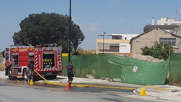 Los bomberos se incorporan a la búsqueda del cuerpo de Ángeles Zurera en un solar de Aguilar de la Frontera