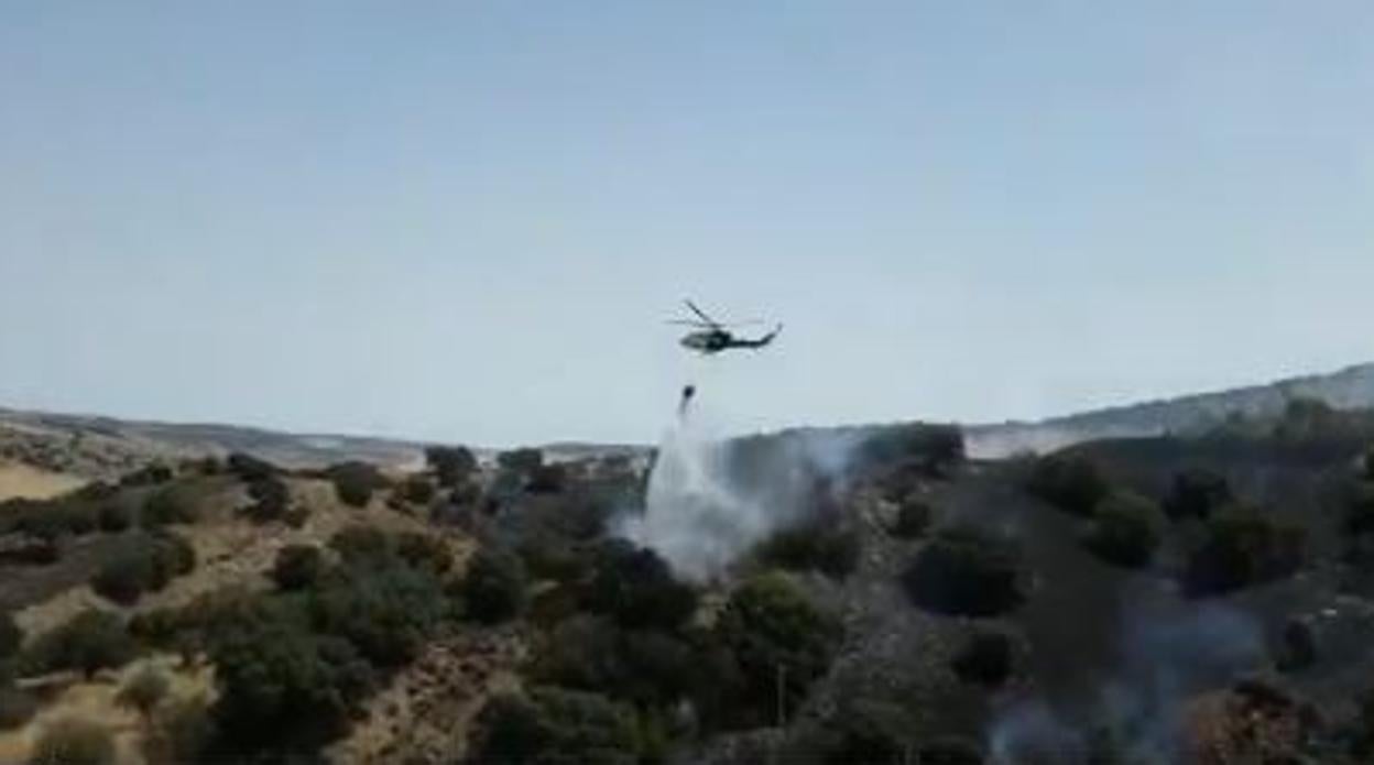 Declarado un incendio forestal en el municipio gaditano de Alcalá del Valle