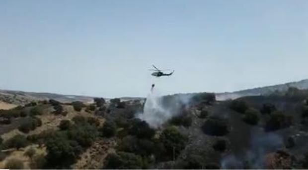 Declarado un incendio forestal en el municipio gaditano de Alcalá del Valle