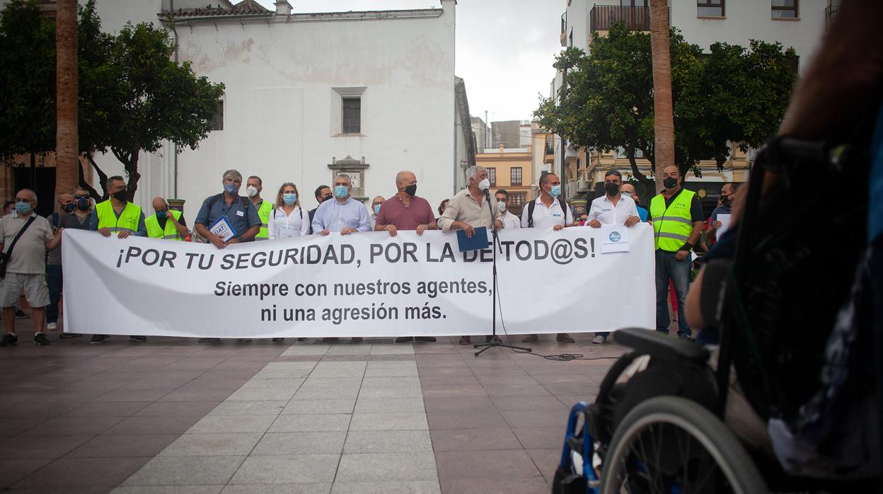 Imagen de la concentración celebrada este jueves en Algeciras