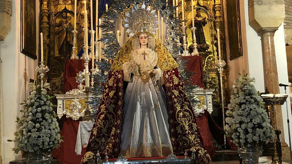 La Virgen del Rayo, expuesta en la parroquia de San José y Espíritu Santo