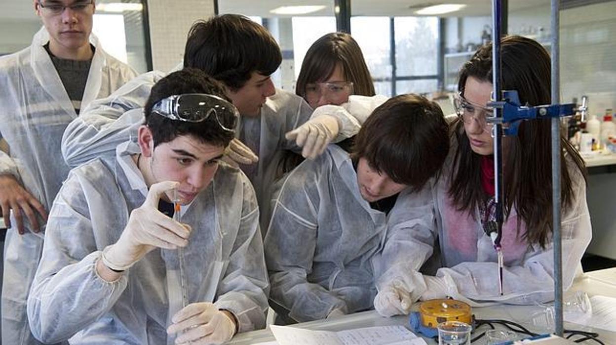 Jçovenes estudiantes de FP