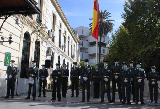 Agentes y mandos que han participado en el acto