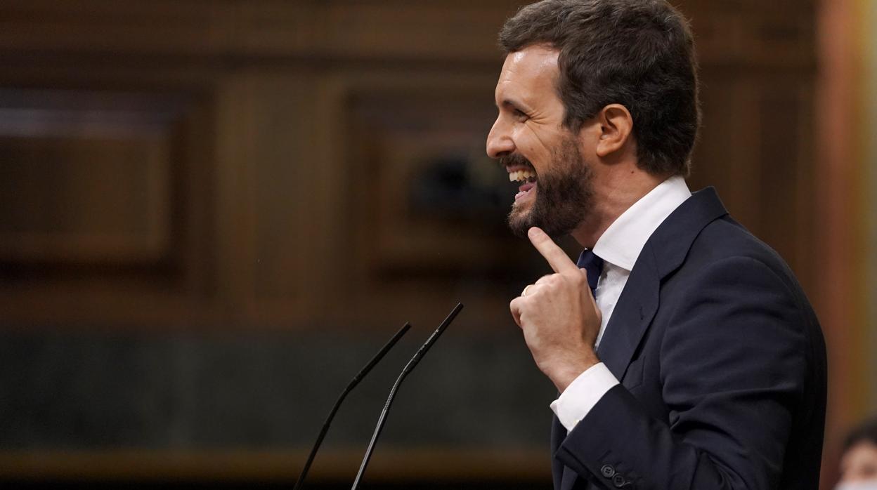 Pablo Casado, en la moción de censura