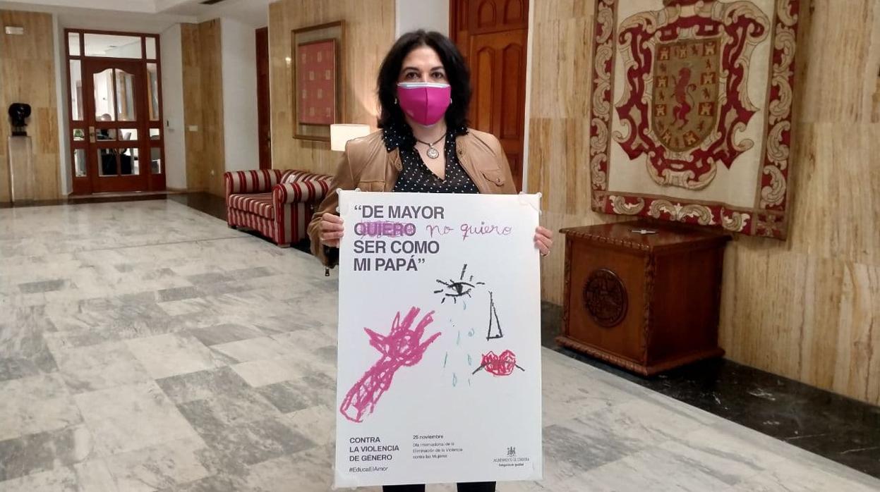 Eva Timoteo, el día que se presentó el cartel