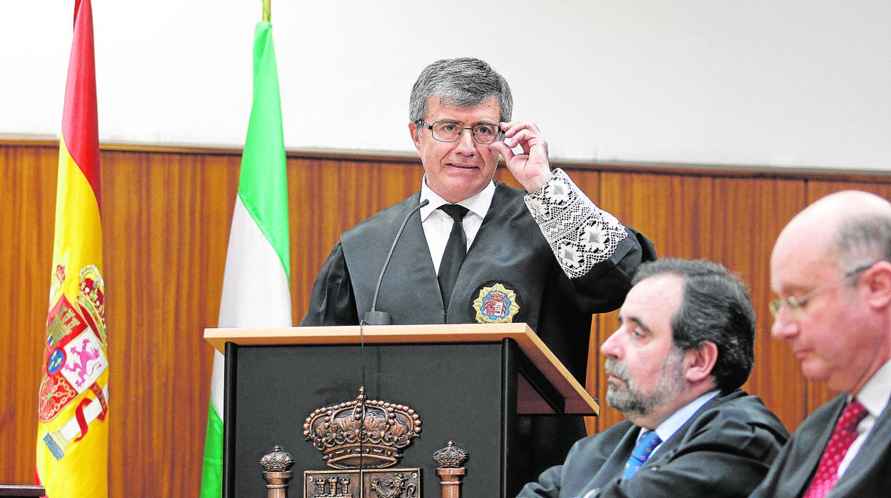 El fiscal jefe Juan Caro-Rubio durante su toma de posesión en 2015