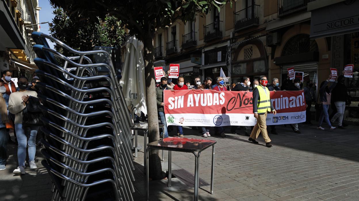 Protesta de los hosteleros