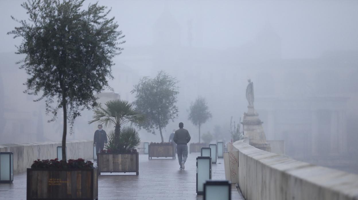 Mañana de bruma en el Puente Romano de Córdoba