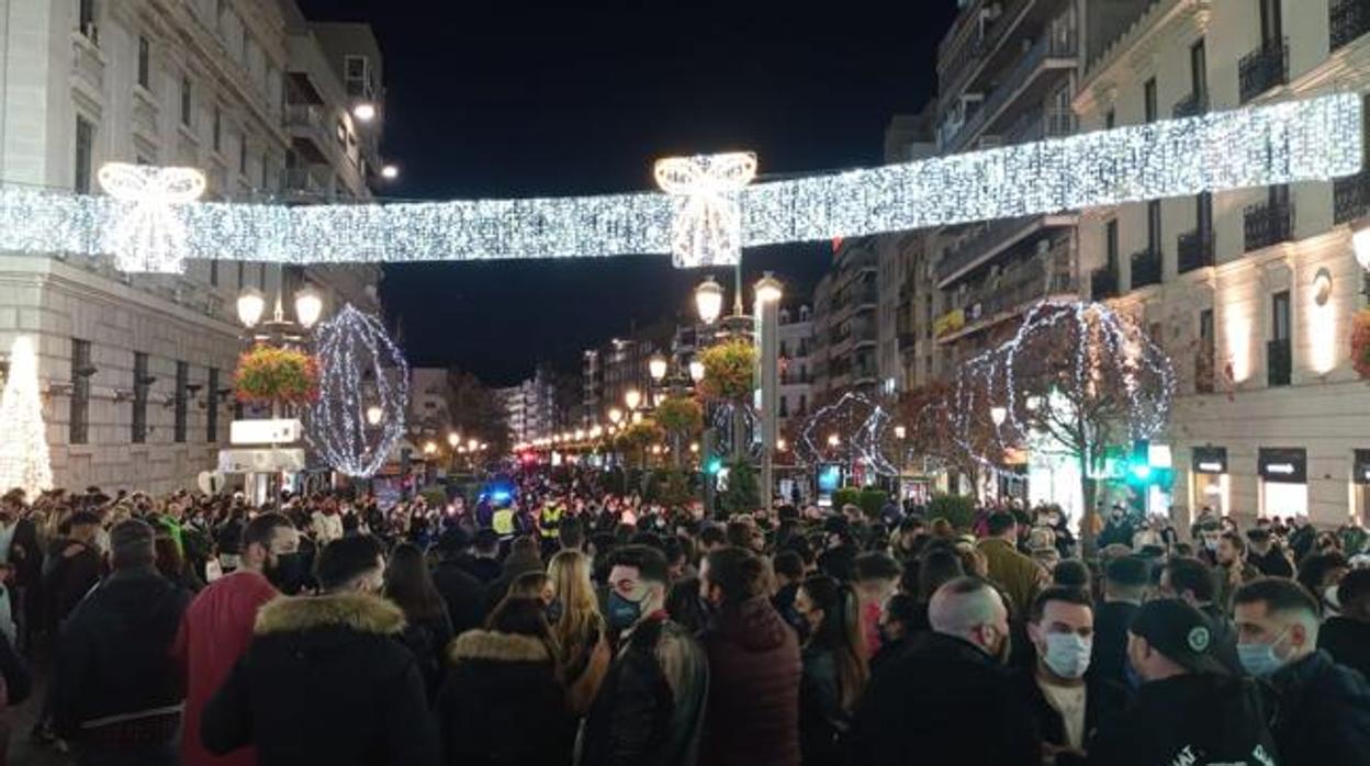 Protesta en una de las calles de Granada