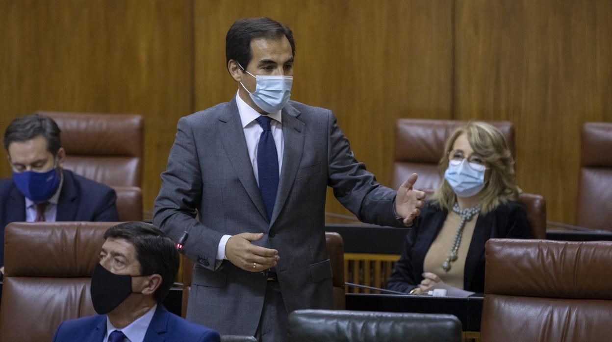 José antonio Nieto en la sesión de control del Parlamento de Andalucía