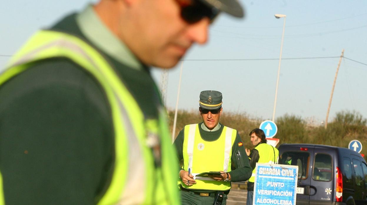 Un control de alcoholemia de una campaña de prevención de la DGT