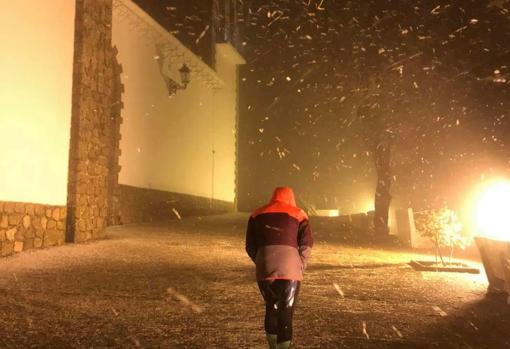 Imagen de la pasada noche en el Santuario de la Virgen de la Sierra de Cabra