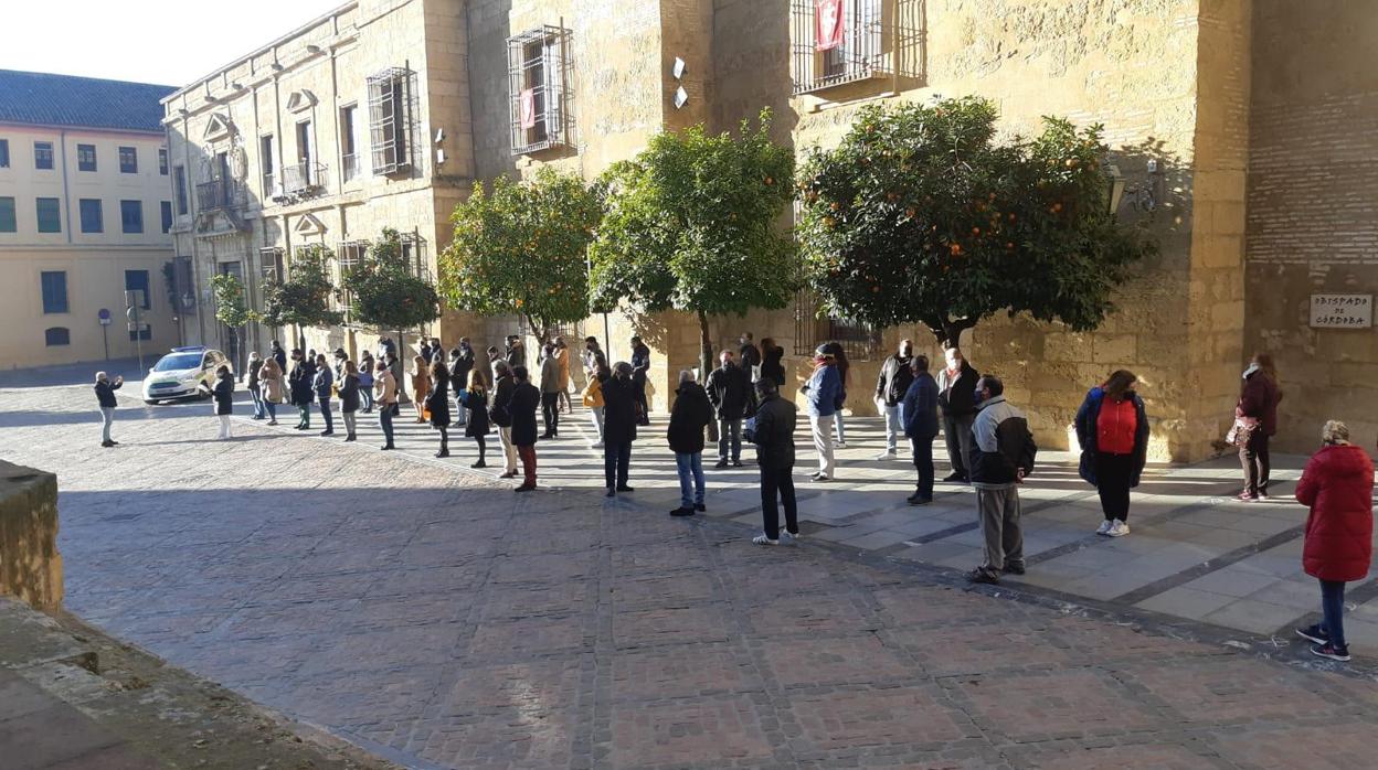 Proetsta de los empresarios de la zona en la mañana del sábado