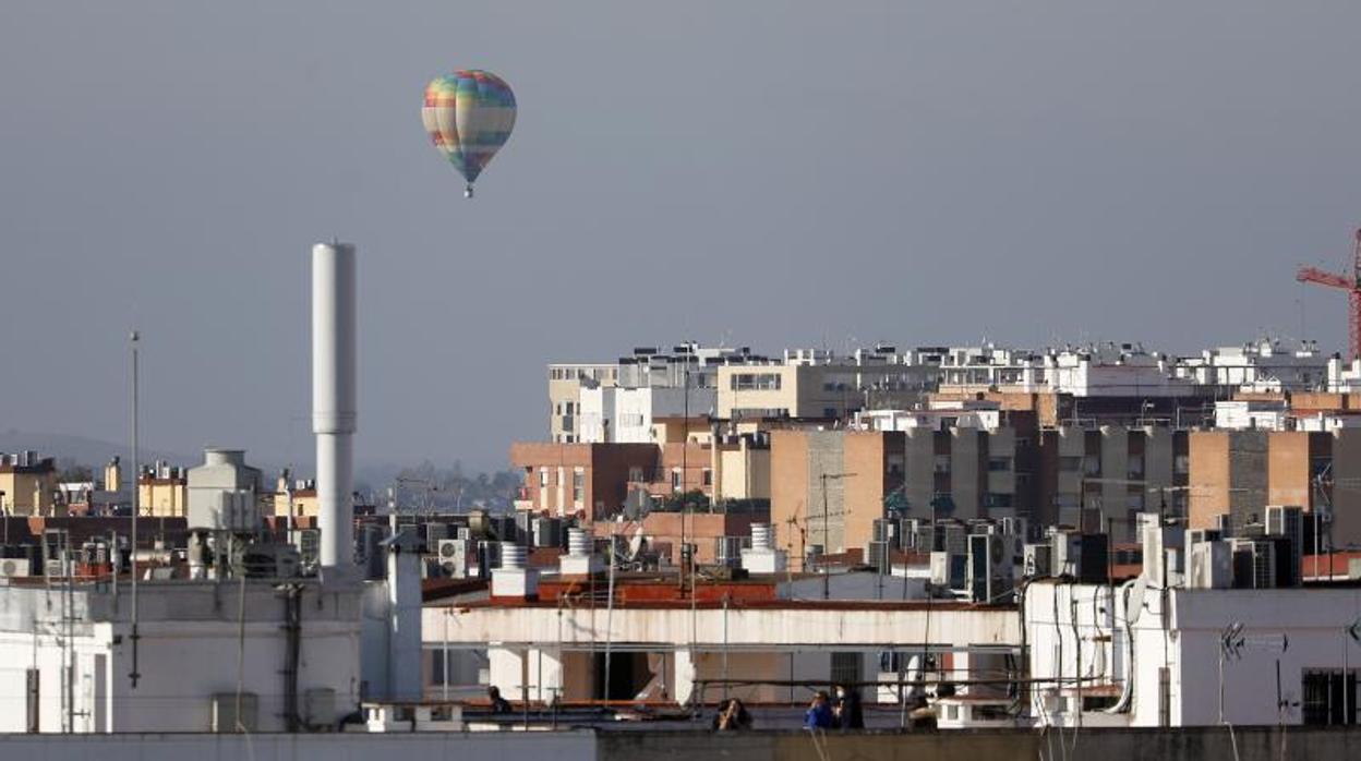 Uno de los globos de los Magos, a su paso por la ciudad