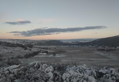 Imagen del poljé de la Nava en la Sierra de Cabra este domingo