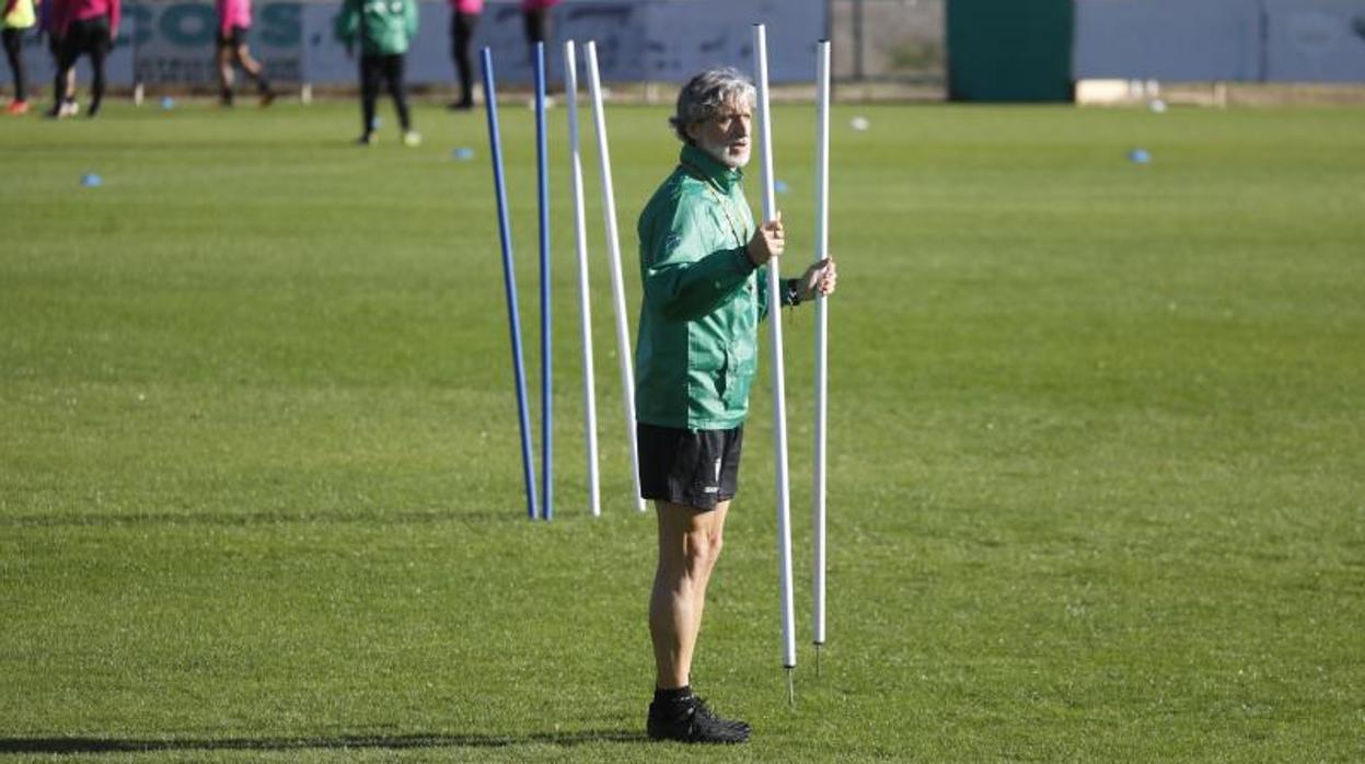 Pablo Alfaro, durante una sesión den entrenamiento del Córdoba CF