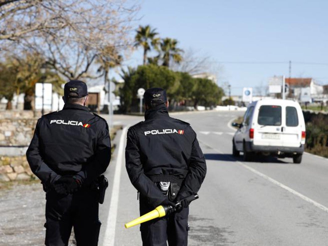 Control policial en el municipio cordobés de Añora