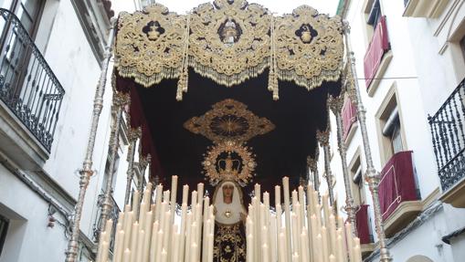 La Virgen de la Candelaria de Córdoba, en su paso de palio