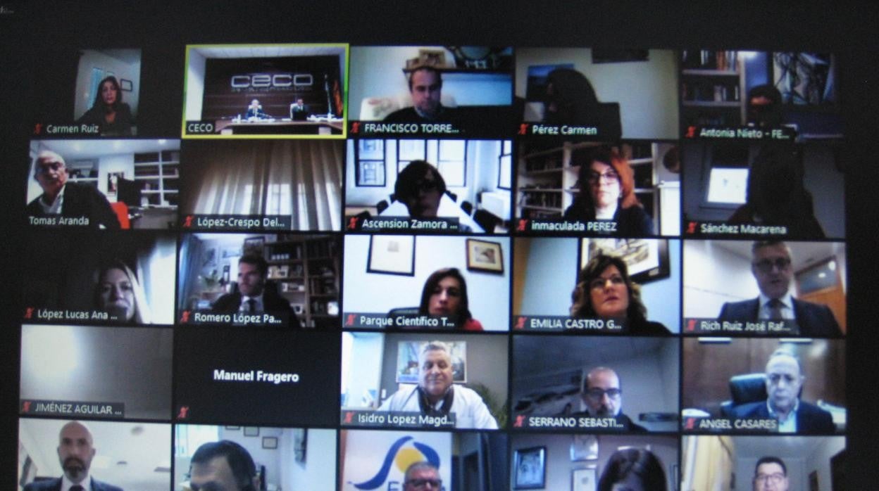 Reunión por videoconferencia de la junta directiva de CECO