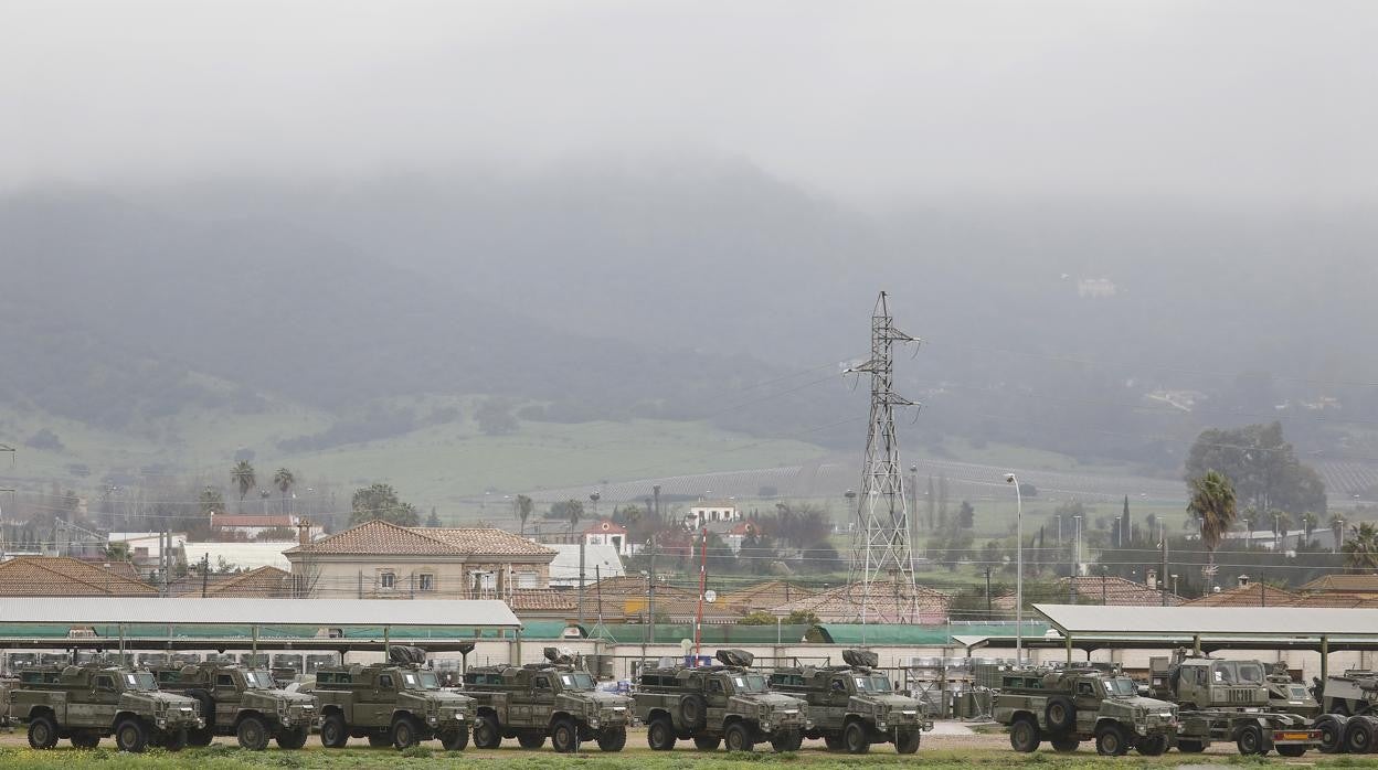 Imagen del parque Ruedas 2 del Ejército en el Higuerón, zona donde se construirá la base logística militar