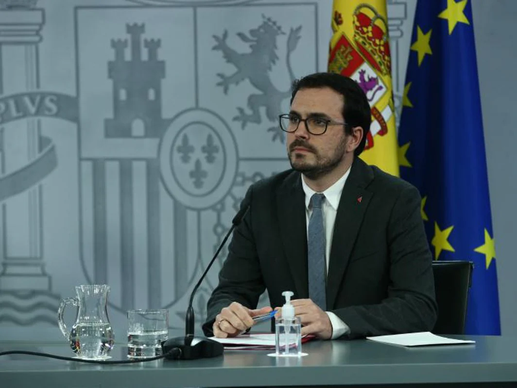 El ministro de Consumo, Alberto Garzón, tras un Consejo de Ministros