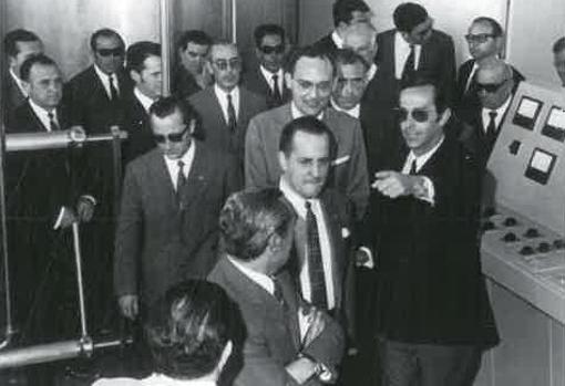 Inaguruación de la primera central lechera de Covap en 1968