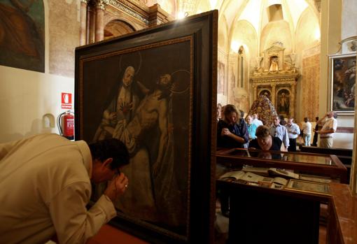 Cuadro del convento de Santa Marta, en la exposición en San Agustín en 2009