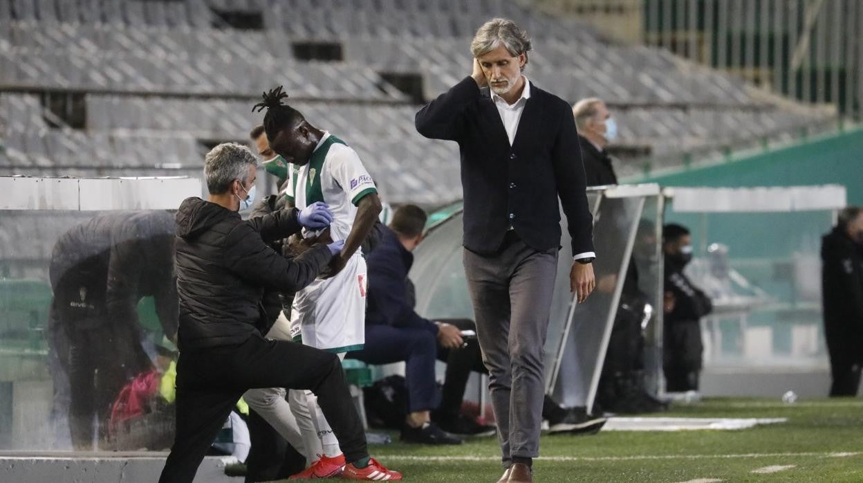 Pablo Alfaro, durante el partido ante el Murcia