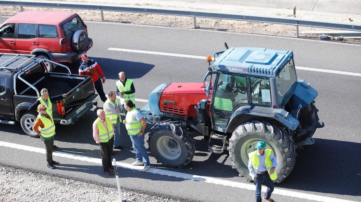 Protesta de agricultores en Córdoba en 2020