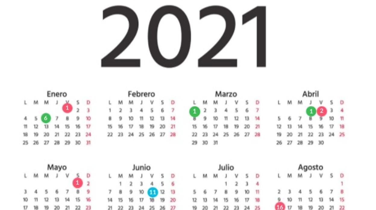 Calendario laboral de Jaén 2021