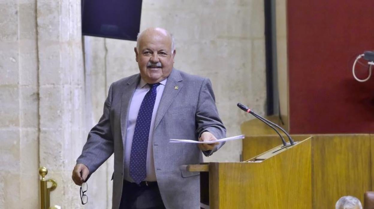 Jesús Aguirre en el Pleno del Parlamento el miércoles 24