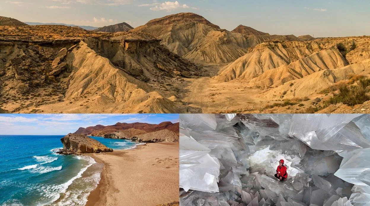 El Desierto de Tabernas, Cabo de Gata-Níjar y la Geoda de Pulpí.