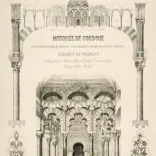 Girault de Prangey (dib.), Asselineau (lit.): Vista del Mihrab en la portada de Monuments arabes et moresques de Cordoue, Seville et Grenada… (París, 1839