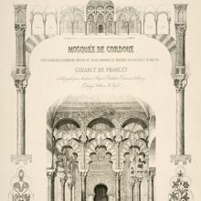 Girault de Prangey (dib.), Asselineau (lit.): Vista del Mihrab en la portada de Monuments arabes et moresques de Cordoue, Seville et Grenada… (París, 1839