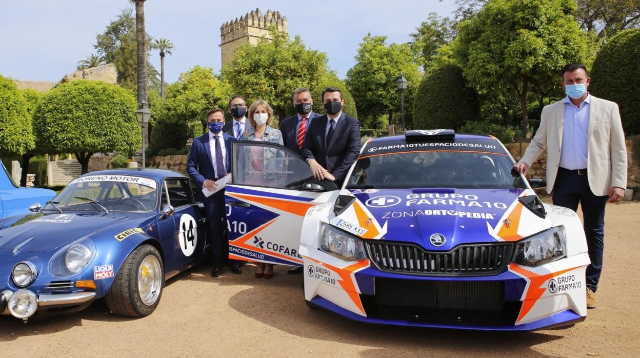 Autoridades y organizadores, este miércoles, durante la presentación del Rallye Sierra Morena