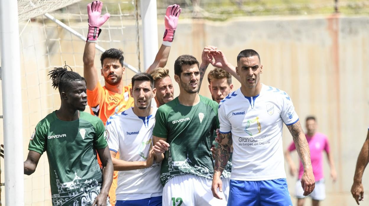 La plantilla del Córdoba CF, en el partido del domingo ante el Tamaraceite en la lucha por la Primera FEF