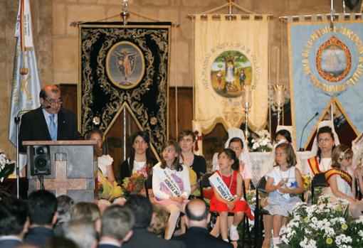 Antonio Rodríguez-Carretero, en un preg´o de la Virgen de Linares