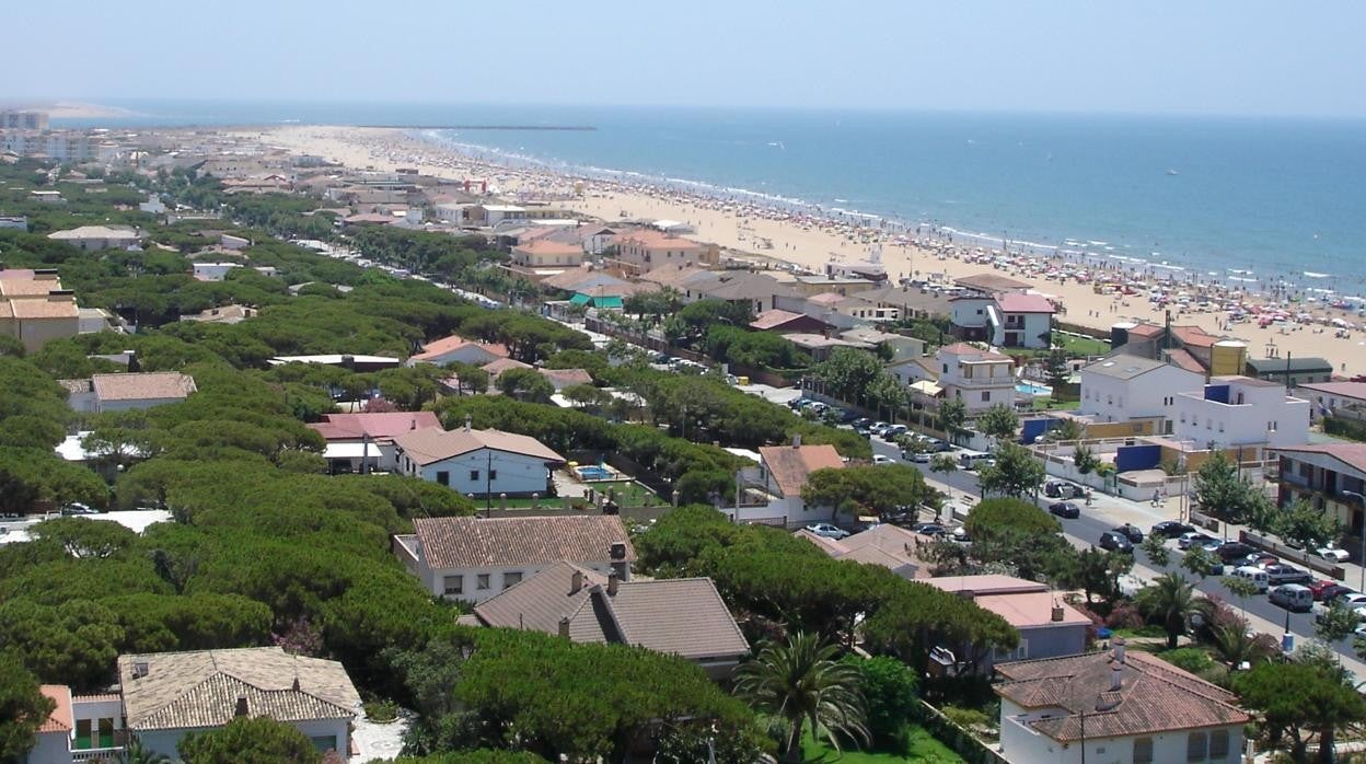 Vista aérea del municipio costero de Punta Umbría