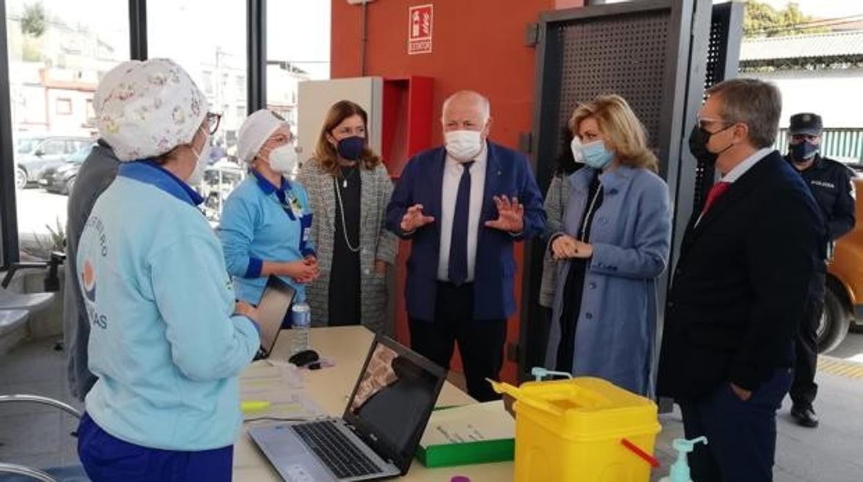 Jesús Aguirre, durante su visita a Montoro