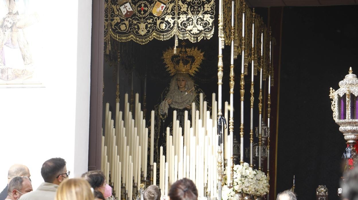 Palio de Nuestra Señora del Mayor Dolor en su Soledad, en abril de 2021