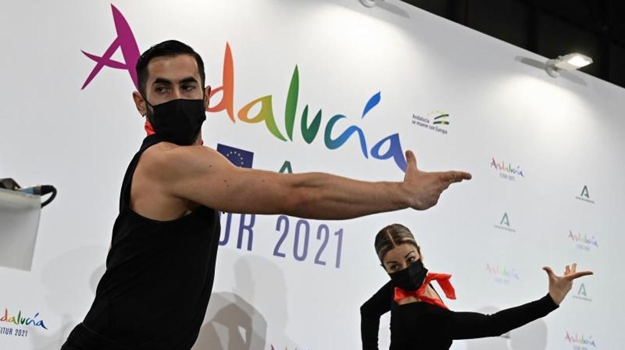 Espectáculo de danza en el stand de Andalucía de la Feria Internacional de Turismo FITUR