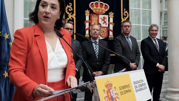 La exdelegada del Gobierno, en la sede del PSOE andaluz