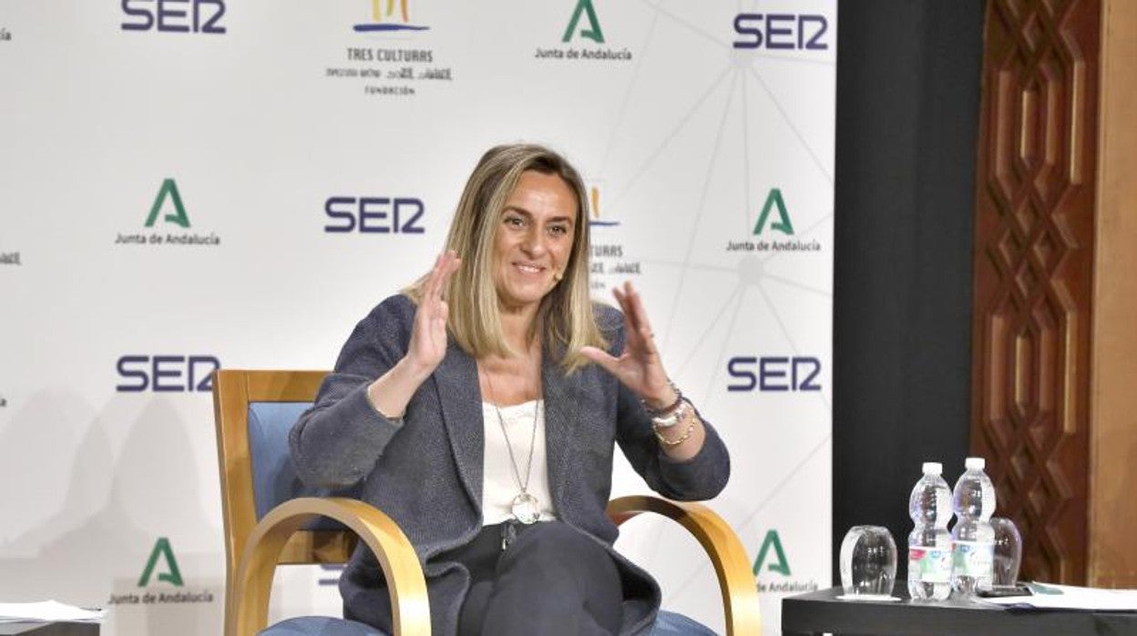 Marifrán Carazo, consejera de Fomento, durante una intervención en el foro de la Cadena Ser