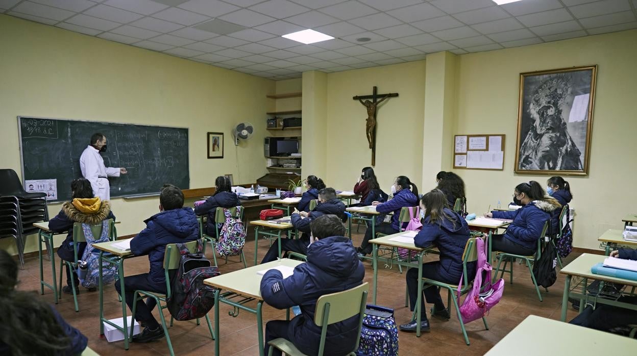 Clase de religión en un colegio