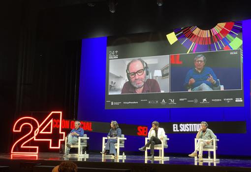 Rueda de prensa en el Teatro Cervantes con el equipo de la película