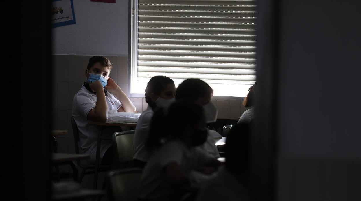 Niños en un colegio de Córdoba al comienzo del curso 2020/2021