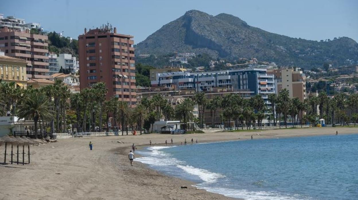 Playa de la Malagueta en la capital malagueña