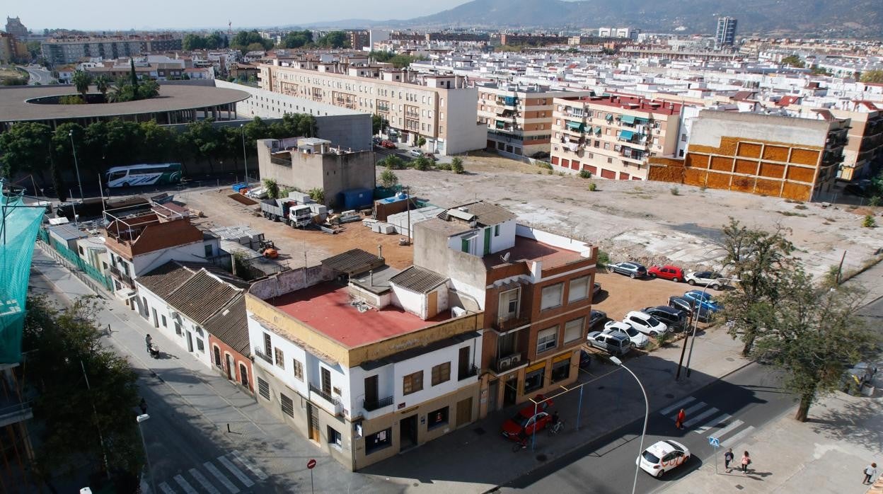 El sector vendido, tras la estación de autobuses