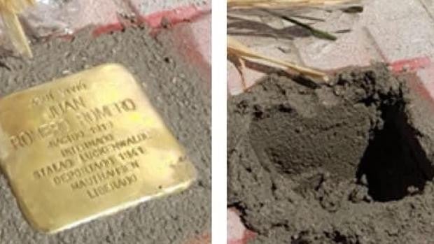 Roban en Torrecampo la placa de homenaje a Juan Romero, superviviente español de los campos nazis